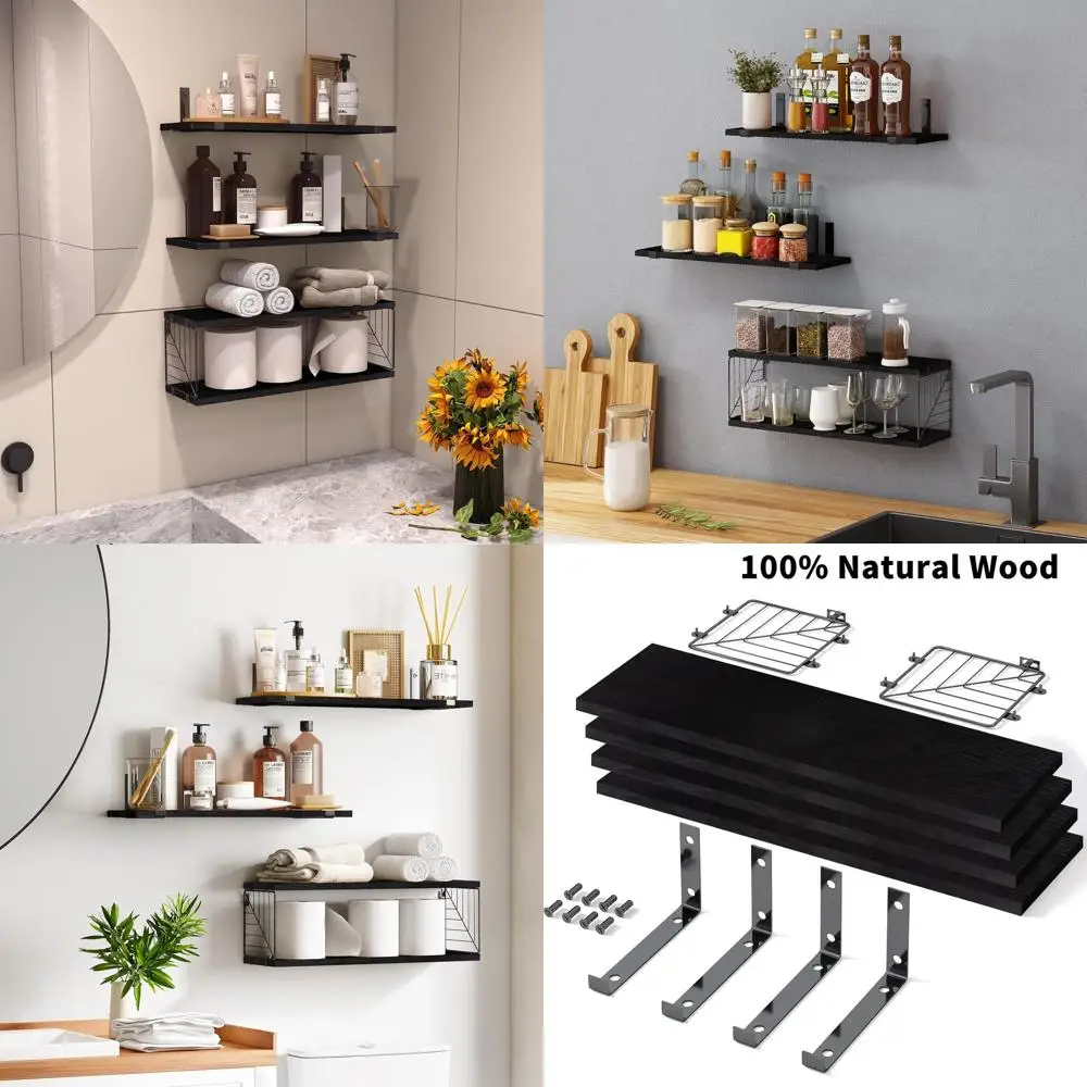 Деревенские 3+1 ярусные плавающие полки, стиль фермерского дома 15,8, настенный декор для дома (черный)
Деревенские 3+1 ярусные плавающие полки, стиль фермерского дома 15,8, настенный декор для дома (черный)