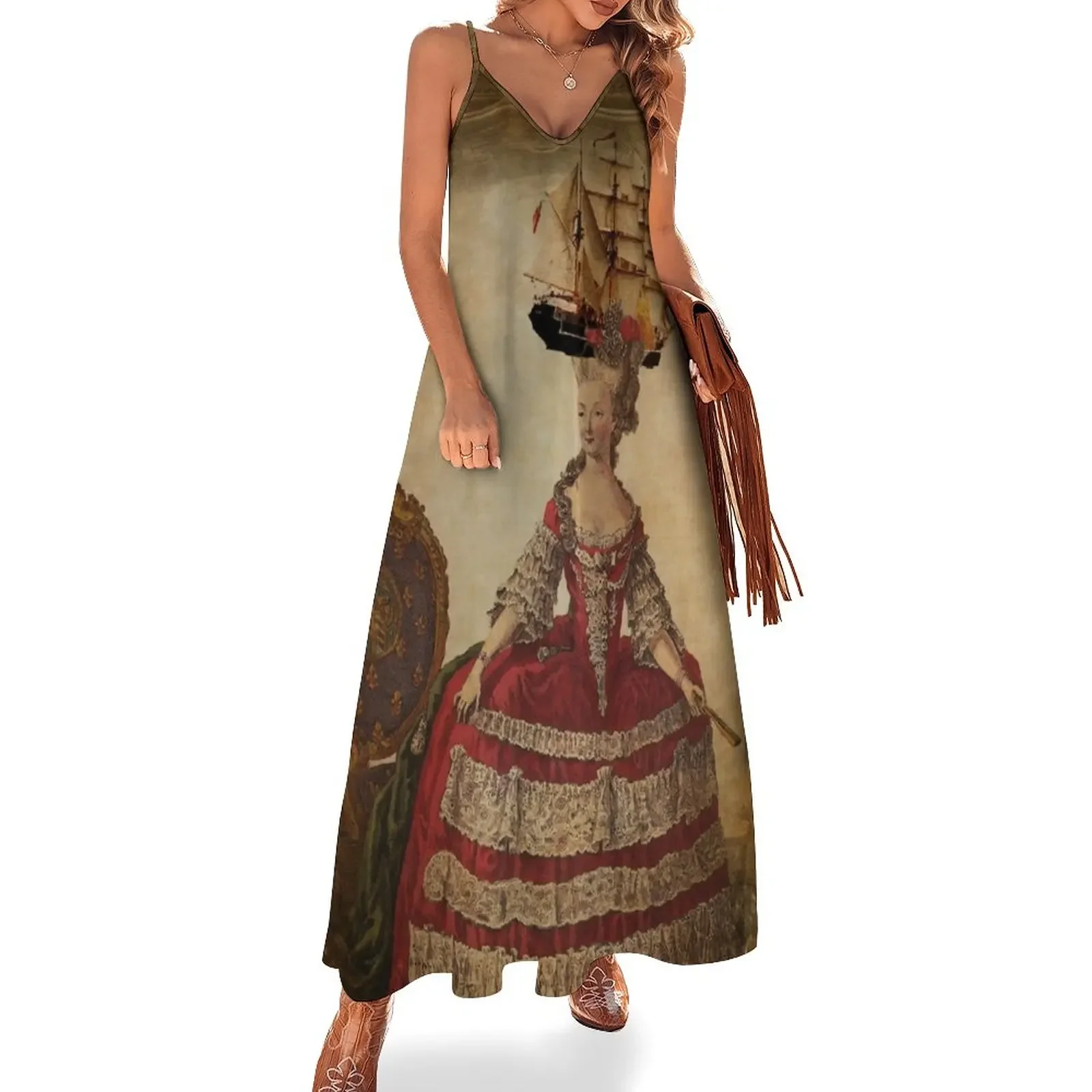 Maire Antoinette Gets a New Hat Sleeveless Dress elegant chic women dresses promotion Women's evening dress Women's dress
Maire Antoinette Gets a New Hat Sleeveless Dress elegant chic women dresses promotion Women's evening dress Women's dress