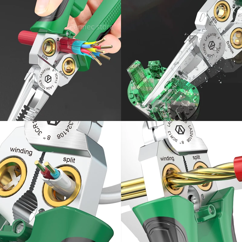 Stripping Pliers LAOA 8-In-1 Stainless Steel Multifunctional Wire LA324107 LA324108 Electric Measuring and Electricians
Stripping Pliers LAOA 8-In-1 Stainless Steel Multifunctional Wire LA324107 LA324108 Electric Measuring and Electricians