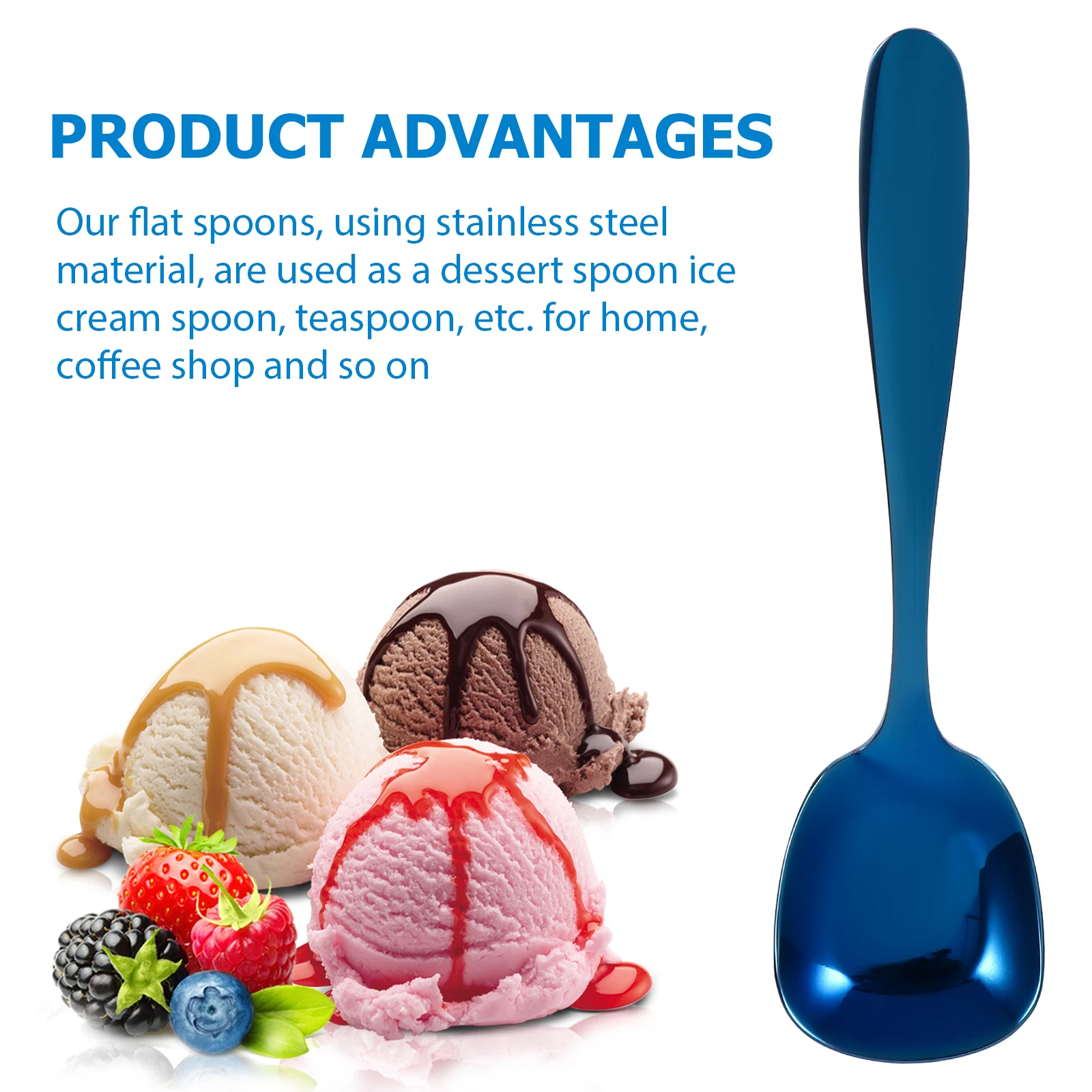 6Pcs Stainless Steel Ice Cream Scoop Coffee Spoon Square Teaspoon Kitchen Gadgets Flat Spoon Smooth Surface Safe Healthy
6Pcs Stainless Steel Ice Cream Scoop Coffee Spoon Square Teaspoon Kitchen Gadgets Flat Spoon Smooth Surface Safe Healthy