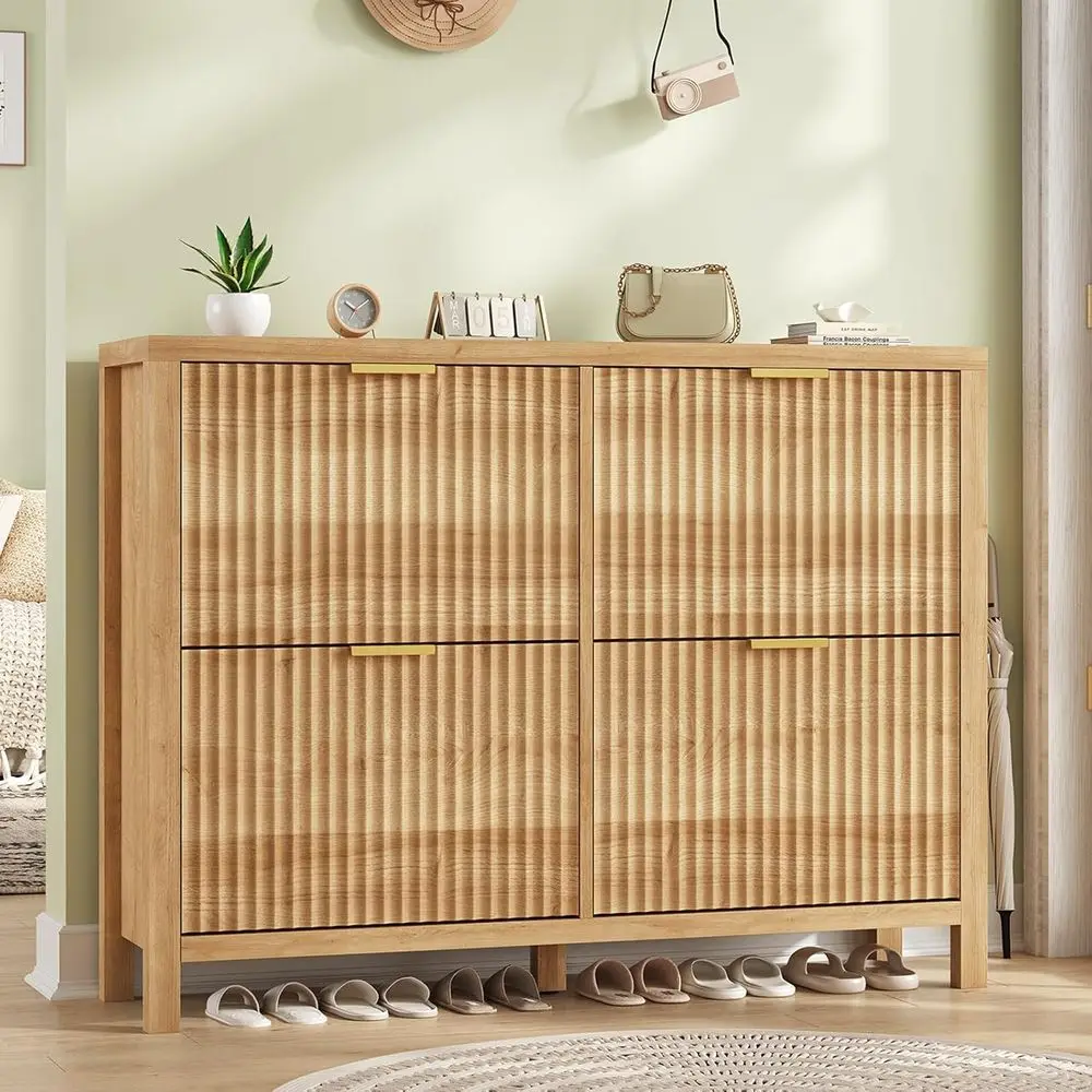 Дубовый шкаф для обуви в прихожей с 4-уровневым хранилищем и скрытой полкой для прихожей
Дубовый шкаф для обуви в прихожей с 4-уровневым хранилищем и скрытой полкой для прихожей