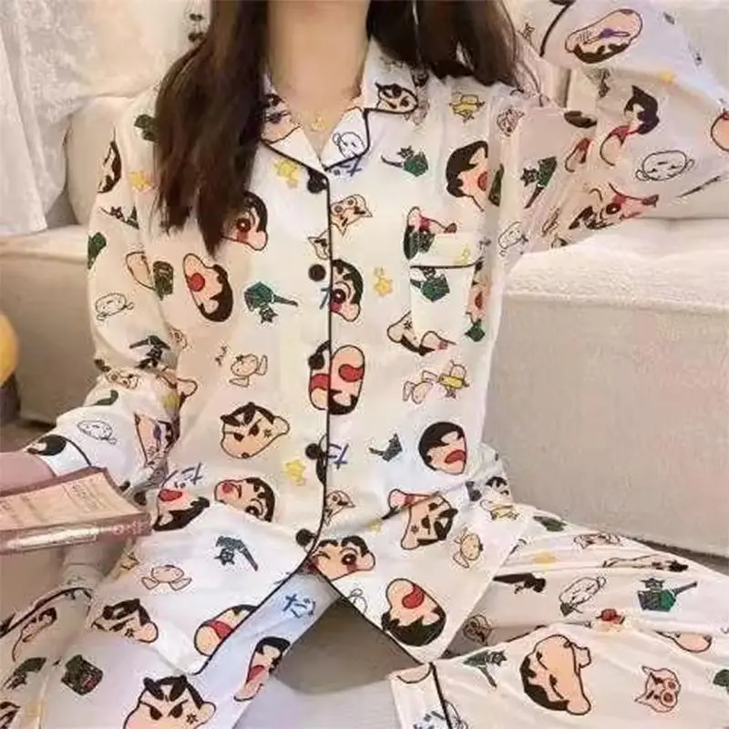 Cute Anime Crayon Shin Chans New Bandai Pajama Cartoon Spring and Autumn Long Sleeve Long Pants Thin Home Clothing Set Girl Gift
Cute Anime Crayon Shin Chans New Bandai Pajama Cartoon Spring and Autumn Long Sleeve Long Pants Thin Home Clothing Set Girl Gift