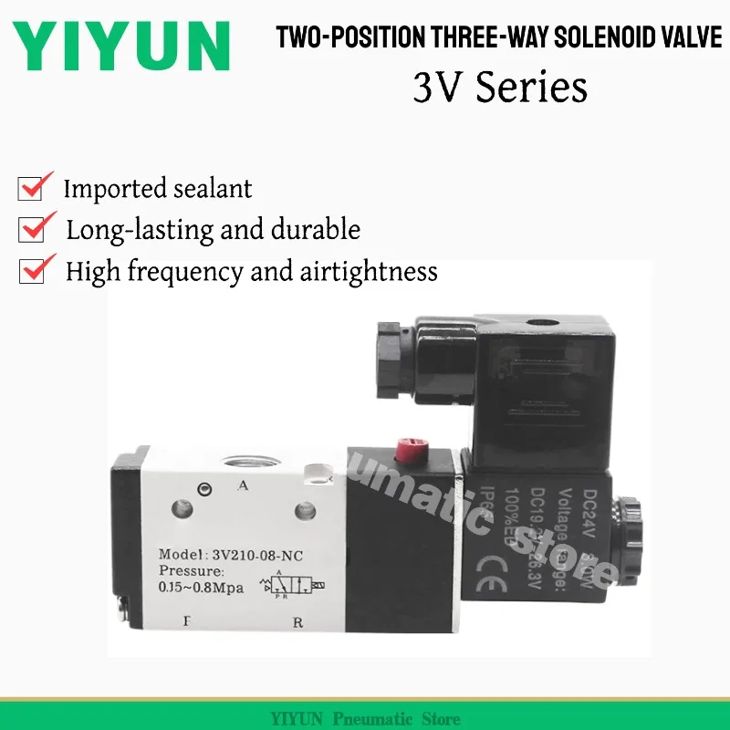 3V120-06-NC 3V120-06-NO/3V220-08/3V320-10/3V420-15-NC 3V420-15-NO YIYUN Двухпозиционный трехходовой электромагнитный клапан серии 3V
3V120-06-NC 3V120-06-NO/3V220-08/3V320-10/3V420-15-NC 3V420-15-NO YIYUN Двухпозиционный трехходовой электромагнитный клапан серии 3V