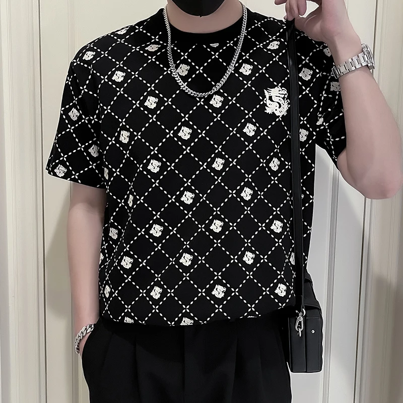 Summer Plaid Printed T-shirts for Men Cotton Short Sleeved Casual Round Neck T-shirt Streetwear Social Harajuku tee tops 2024
Summer Plaid Printed T-shirts for Men Cotton Short Sleeved Casual Round Neck T-shirt Streetwear Social Harajuku tee tops 2024