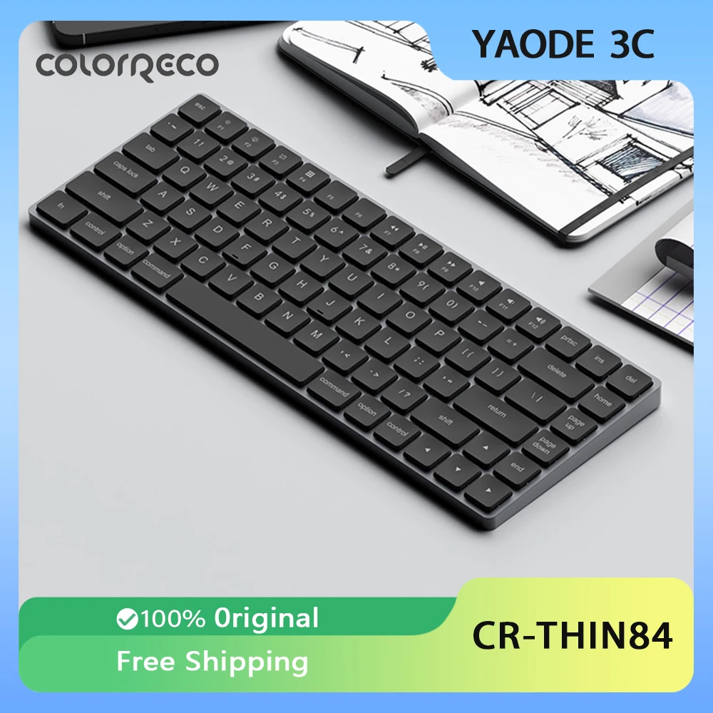 ColorReco Thin84 Низкопрофильная механическая клавиатура Двухрежимная Bluetooth-клавиатура Пользовательская ультратонкая клавиатура Офисные аксессуары для Mac
ColorReco Thin84 Низкопрофильная механическая клавиатура Двухрежимная Bluetooth-клавиатура Пользовательская ультратонкая клавиатура Офисные аксессуары для Mac