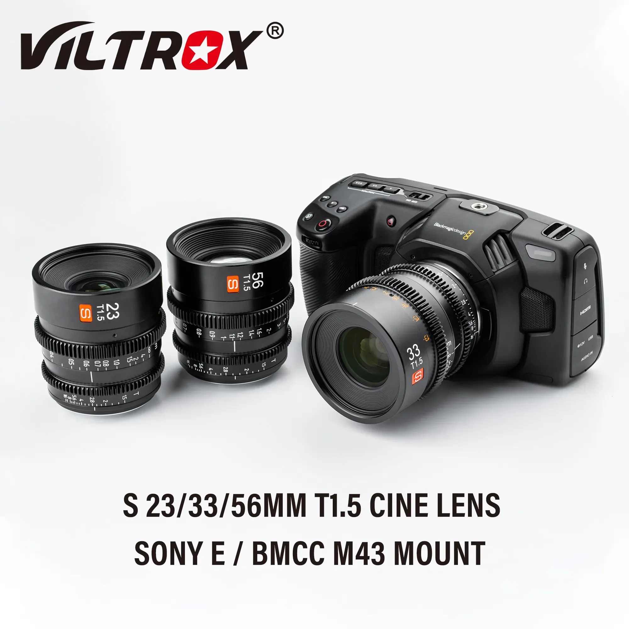 Viltrox 23mm 33mm 56mm T1.5 Cinema Lens Manual Focus Prime Filmmaking Vlogger For Sony E M43 Mount Lumix Olympus BMPCC Camera
Viltrox 23mm 33mm 56mm T1.5 Cinema Lens Manual Focus Prime Filmmaking Vlogger For Sony E M43 Mount Lumix Olympus BMPCC Camera