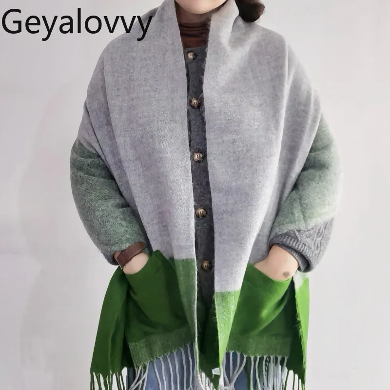 Новый зимний шарф в японском стиле с карманом, имитация акрила, кашемира, утеплитель для шеи, теплая универсальная шаль для офиса и метро
Новый зимний шарф в японском стиле с карманом, имитация акрила, кашемира, утеплитель для шеи, теплая универсальная шаль для офиса и метро