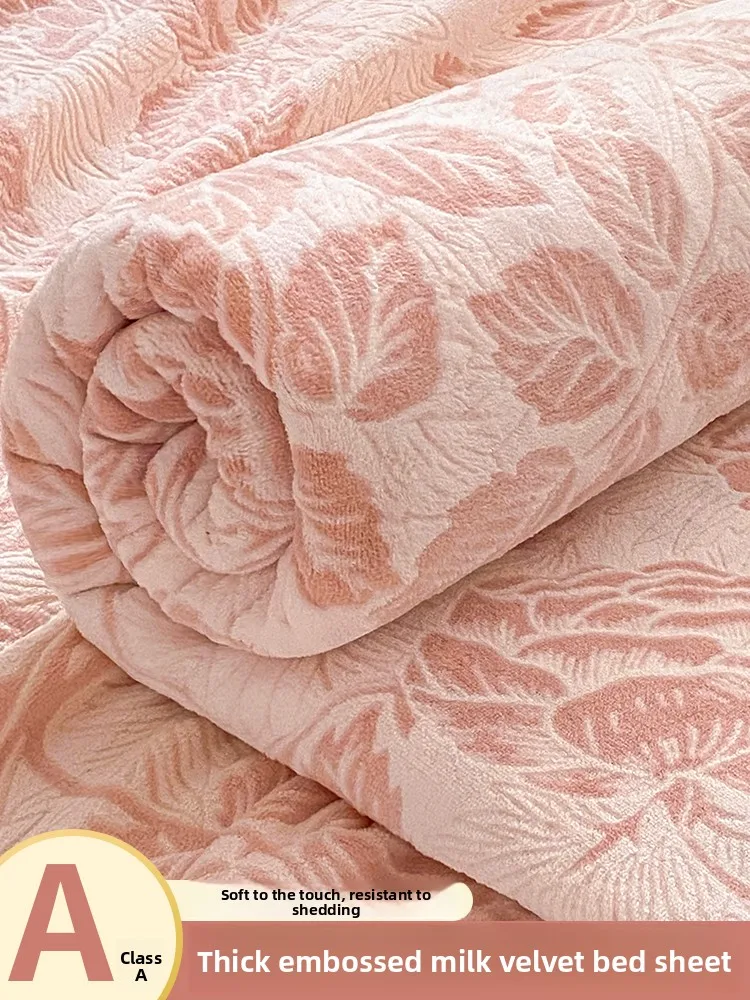Thickened Milk Velvet Coral Fleece Bed Sheet Winter Warmth Single Double Bedding Quilt Cover Soft Polyester Fiber Plant Floral
Thickened Milk Velvet Coral Fleece Bed Sheet Winter Warmth Single Double Bedding Quilt Cover Soft Polyester Fiber Plant Floral