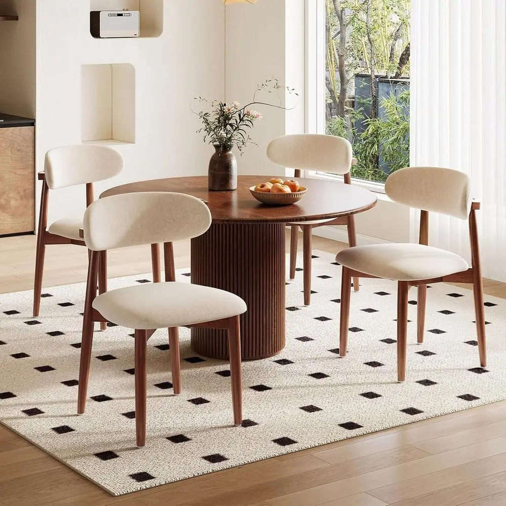 Elegant Upholstered Dining Chairs Set of 4 with Ergonomic Backrest and Non-Slip Foot Pads (Beige)
Elegant Upholstered Dining Chairs Set of 4 with Ergonomic Backrest and Non-Slip Foot Pads (Beige)