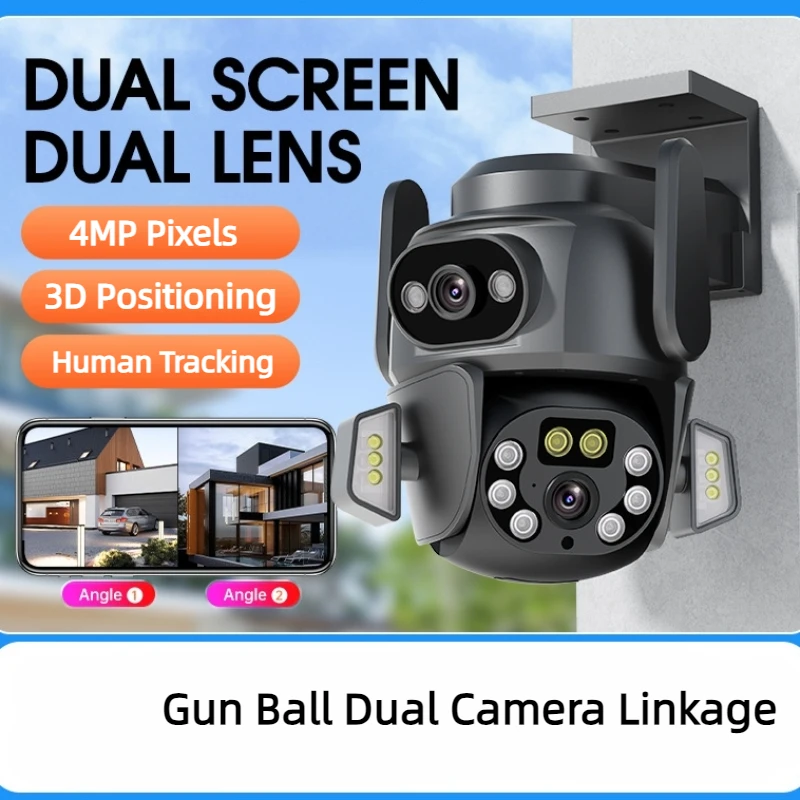 4MP WIFI Dual-lens Camera Monitor 3D Positioning Smart Phone Remote Tracking Night Vision Home Security CCTV Surveillance
4MP WIFI Dual-lens Camera Monitor 3D Positioning Smart Phone Remote Tracking Night Vision Home Security CCTV Surveillance