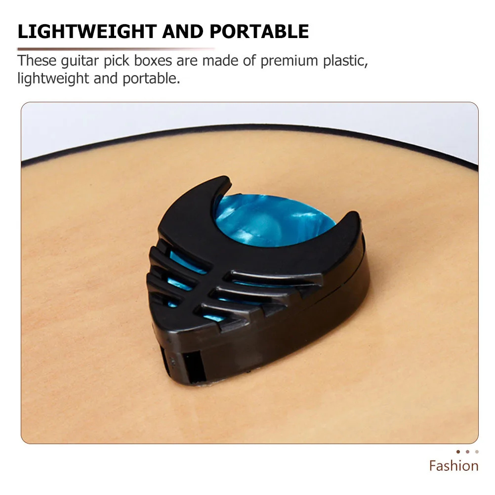 50Pcs Guitar Pick Boxes Hollow Portable Lightweight Storage with Spring Insertion Clear View Picks Self-Adhesive Back for Bass
50Pcs Guitar Pick Boxes Hollow Portable Lightweight Storage with Spring Insertion Clear View Picks Self-Adhesive Back for Bass