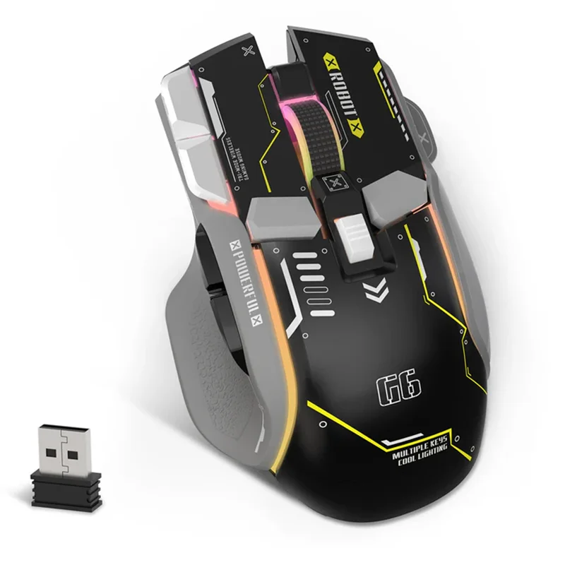 G6 Wireless Mouse with 11 RGB Backlit,12800DPI,Type-C Wired/2.4G Wireless/BT,Gaming Mouse
G6 Wireless Mouse with 11 RGB Backlit,12800DPI,Type-C Wired/2.4G Wireless/BT,Gaming Mouse