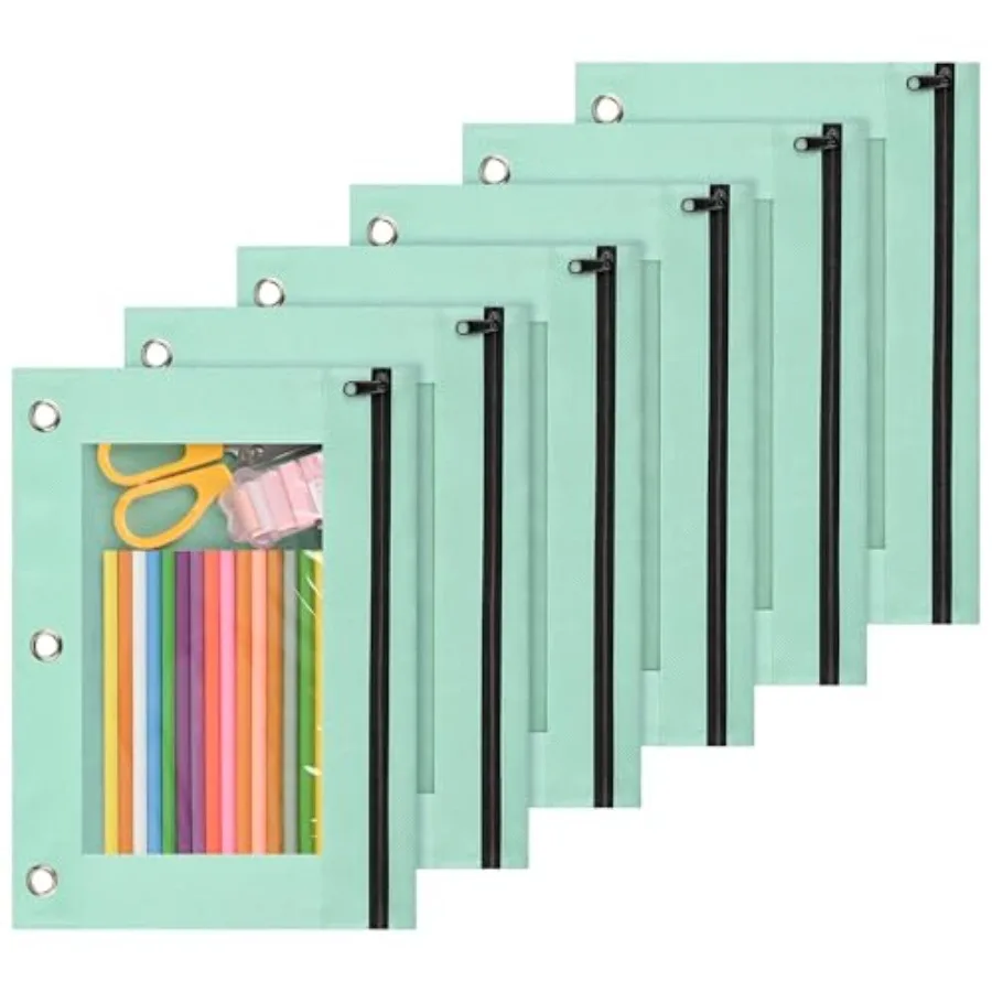 Pencil Pouch for 3 Ring Binder, Pastel Binder Pen Bags with Zipper, 3 Holes Pencil Holder Stationary Organizer for Boy Girl Sch
Pencil Pouch for 3 Ring Binder, Pastel Binder Pen Bags with Zipper, 3 Holes Pencil Holder Stationary Organizer for Boy Girl Sch