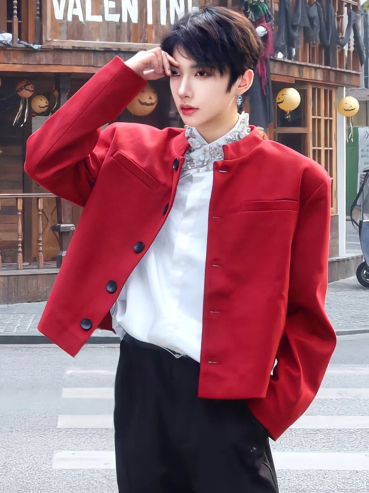 New Chinese Sle Loose Fit Stand Collar Men's Jaet ort Casual Coat Trendy Spring Autumn Knitted Long Sve
New Chinese Sle Loose Fit Stand Collar Men's Jaet ort Casual Coat Trendy Spring Autumn Knitted Long Sve