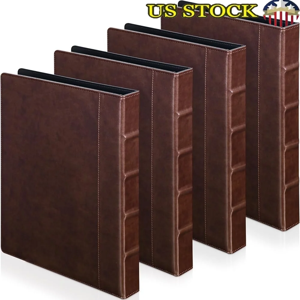 Vintage Leather Binder Organizer 3 Ring Portfolio Hardback Notebook with Inner Pockets Holds 200 Sheets Documents Notes
Vintage Leather Binder Organizer 3 Ring Portfolio Hardback Notebook with Inner Pockets Holds 200 Sheets Documents Notes