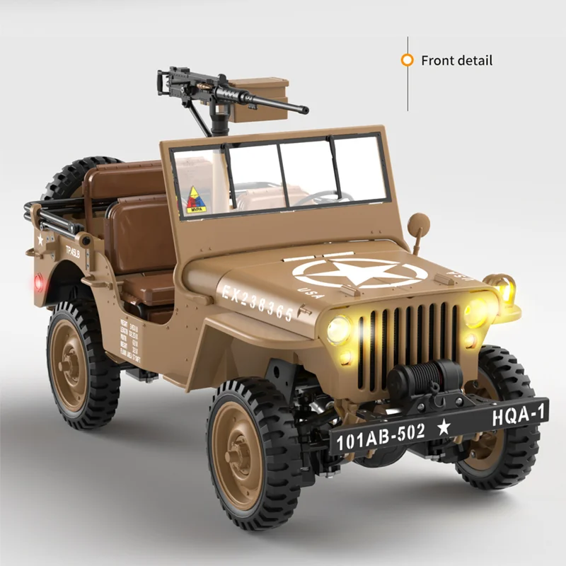 In Stock HG4-58 1/14 Scale RC Car Jeep Full Scale 2.4G Off Road 4WD With Led Lights Sound With Traction Winch,Metal Drive Shaft
In Stock HG4-58 1/14 Scale RC Car Jeep Full Scale 2.4G Off Road 4WD With Led Lights Sound With Traction Winch,Metal Drive Shaft