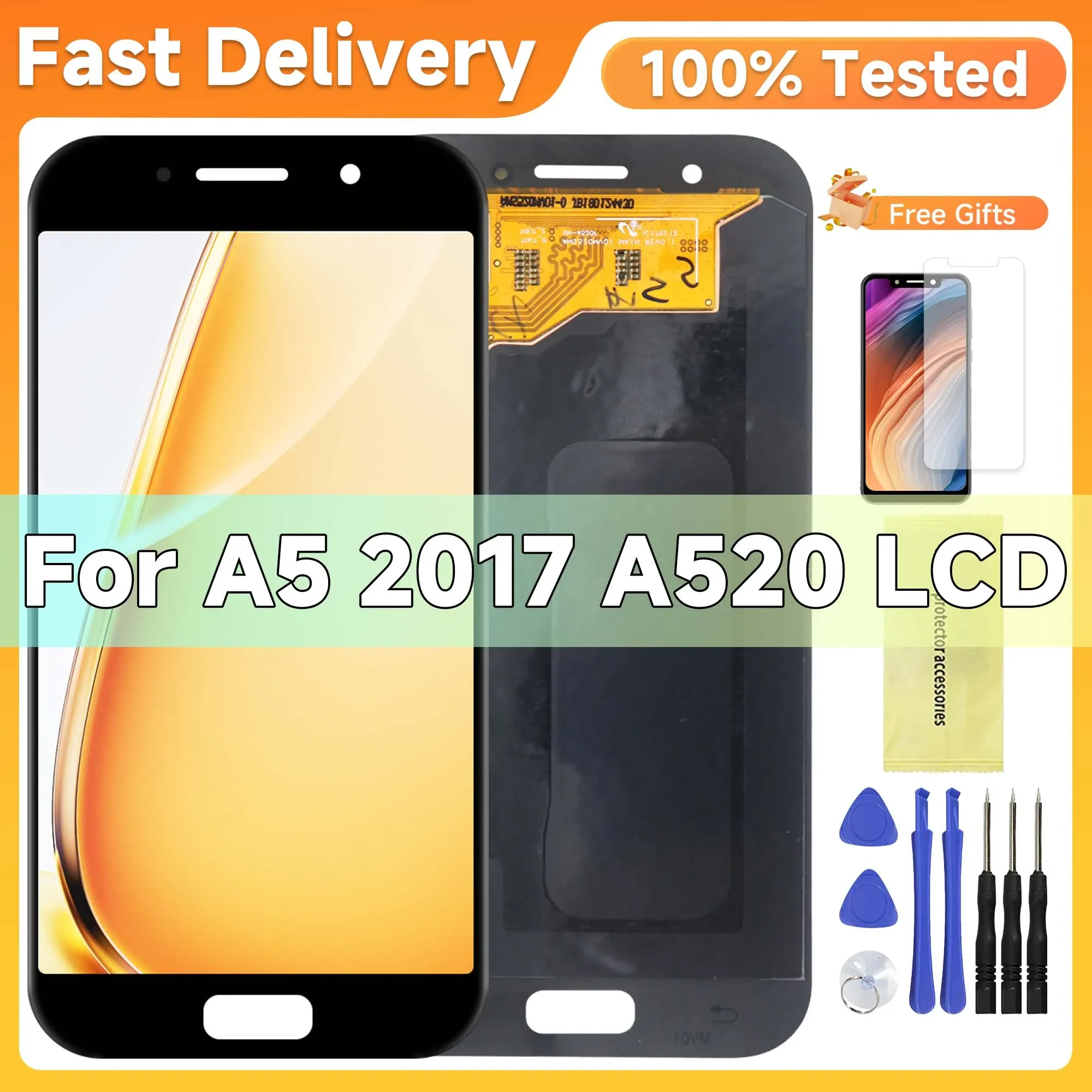 5.2"For Ori A520 Display For Samsung Galaxy A5 2017 A520 LCD Display Touch Screen Digitizer Assembly Replacement Parts
5.2"For Ori A520 Display For Samsung Galaxy A5 2017 A520 LCD Display Touch Screen Digitizer Assembly Replacement Parts