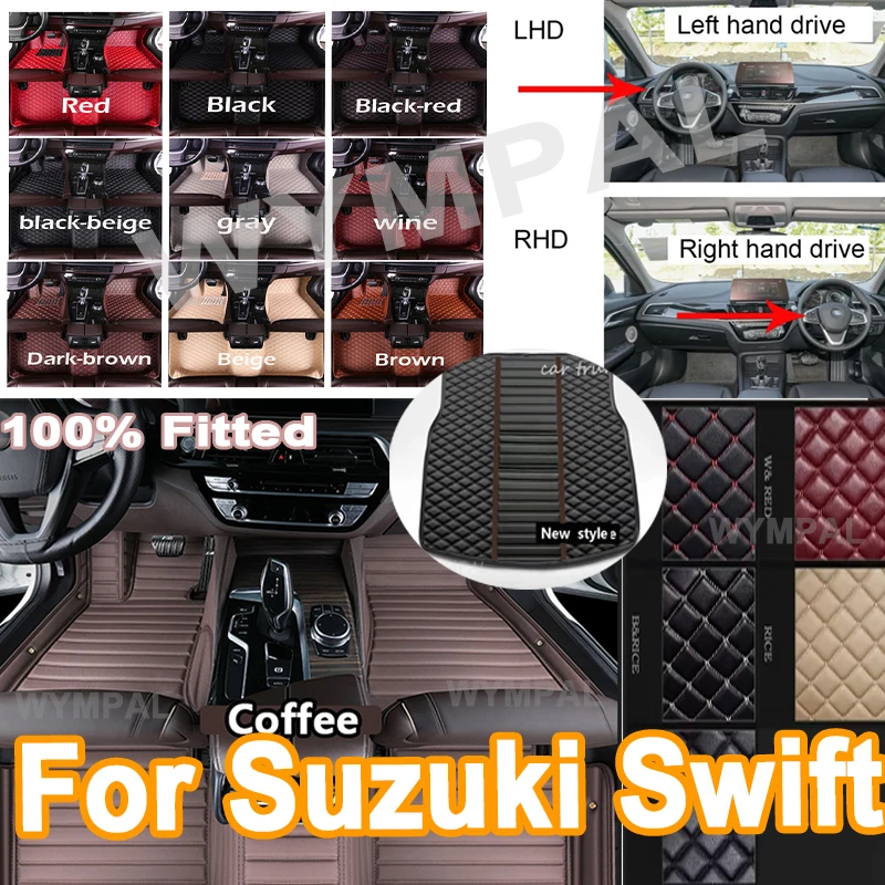 Luxury Leather Car Floor Mats For Suzuki Swift AZG412 413D 414 2011~ 2017 5door Waterproof Pad Car Floor Carpet Mat Rug Car pads
Luxury Leather Car Floor Mats For Suzuki Swift AZG412 413D 414 2011~ 2017 5door Waterproof Pad Car Floor Carpet Mat Rug Car pads