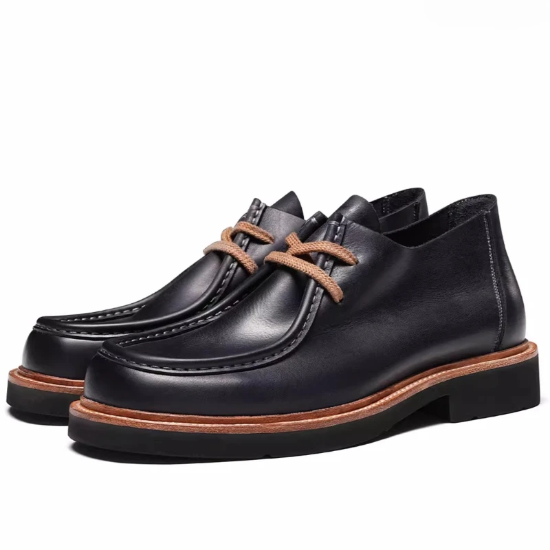 Oil Wax Leather Kangaroo Shoes Men's Dress Shoes British Derby Shoes Genuine Leather Thick Soled Casual Height-increasing Shoe
Oil Wax Leather Kangaroo Shoes Men's Dress Shoes British Derby Shoes Genuine Leather Thick Soled Casual Height-increasing Shoe