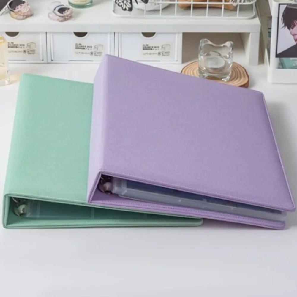 Large Capacity A4 PU Leather Card Binder 4-Ring D-Ring 20 Silk Thickened for Photocard Photo Postcard Album
Large Capacity A4 PU Leather Card Binder 4-Ring D-Ring 20 Silk Thickened for Photocard Photo Postcard Album