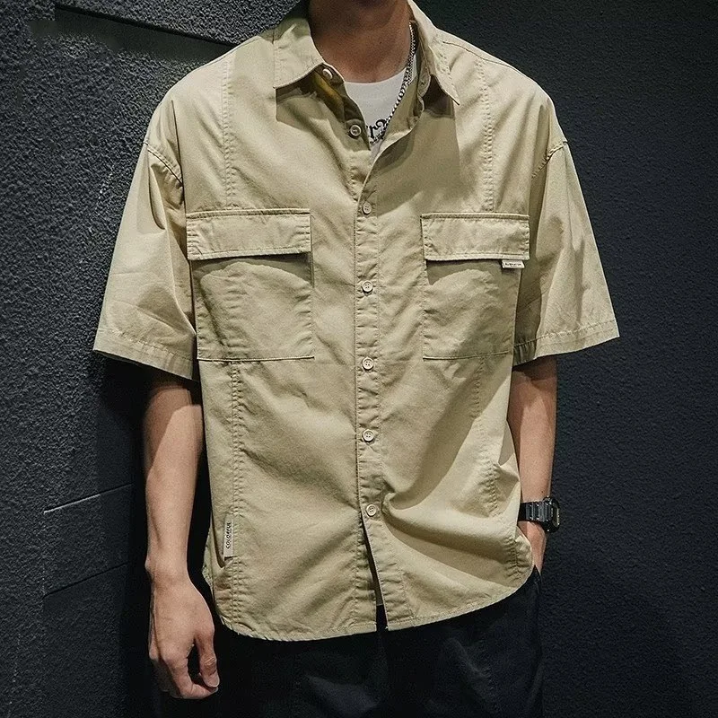 Summer Men's Multi-Pocket Workwear Short Sleeved Elegant Business Loose Shirt Slim Fit Mens Designer Clothing
Summer Men's Multi-Pocket Workwear Short Sleeved Elegant Business Loose Shirt Slim Fit Mens Designer Clothing