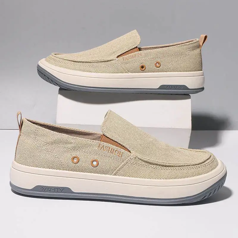 Men's Canvas Slip-On Shoes Breathable Versatile Summer Anti-Slip Single Shoes Youth Trendy Low Cut Rubber Sole Flat Heel
Men's Canvas Slip-On Shoes Breathable Versatile Summer Anti-Slip Single Shoes Youth Trendy Low Cut Rubber Sole Flat Heel