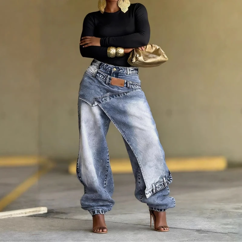 2026 new design sense deconstruction and overlay washed jeans
2026 new design sense deconstruction and overlay washed jeans