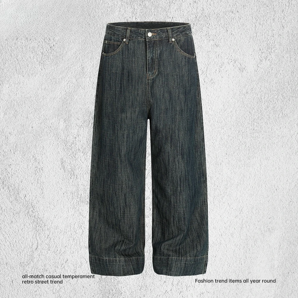2026 New American Retro Casual Baggy Straight Leg Jeans Korean Fashion Y2k Streetwear Men's High Street Wide-leg Denim Pants
2026 New American Retro Casual Baggy Straight Leg Jeans Korean Fashion Y2k Streetwear Men's High Street Wide-leg Denim Pants