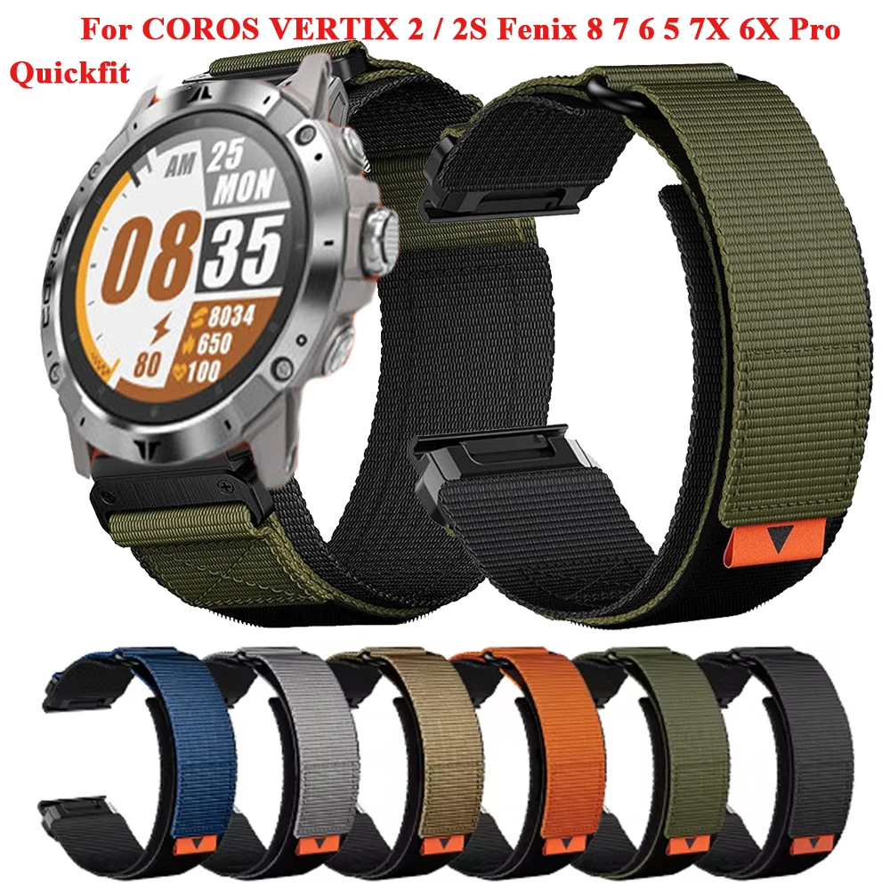 Soft Nylon Strap Watchbands Quick Release 22mm 26mm For COROS VERTIX 2 / 2S Watch Band For Garmin Fenix 8 6 6X 7 7X 5 5X
Soft Nylon Strap Watchbands Quick Release 22mm 26mm For COROS VERTIX 2 / 2S Watch Band For Garmin Fenix 8 6 6X 7 7X 5 5X