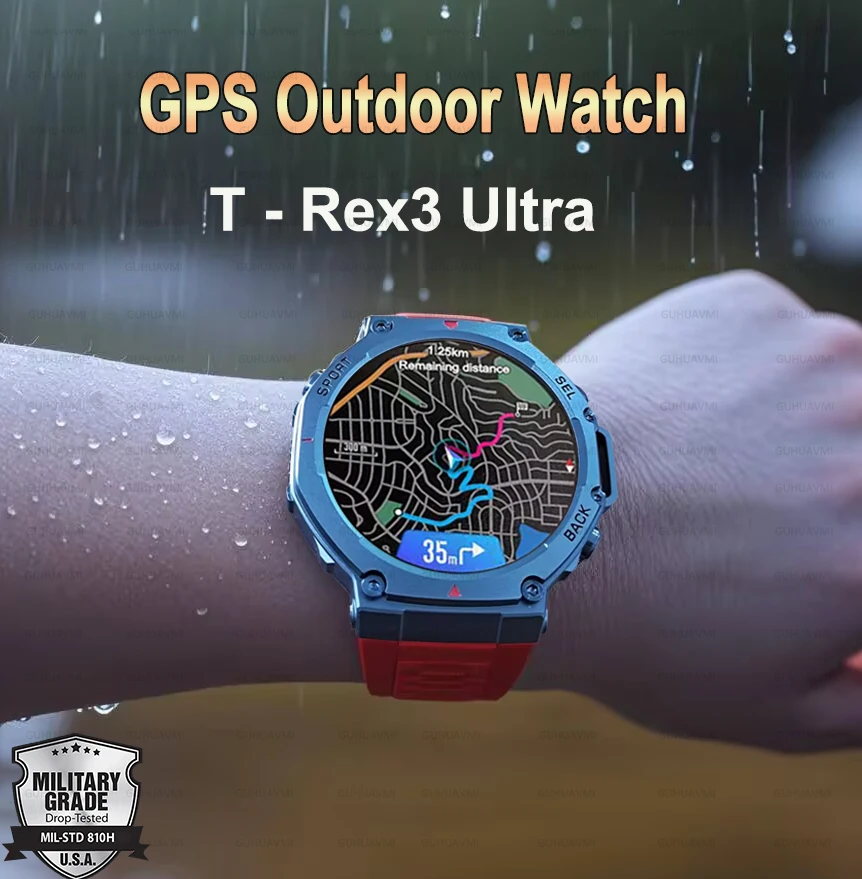 2025 Популярные новые военные GPS мужские умные часы T-Rex3 OutdoorCompass Sport HD Call IP69/10ATM водонепроницаемые умные часы для Xiaomi
2025 Популярные новые военные GPS мужские умные часы T-Rex3 OutdoorCompass Sport HD Call IP69/10ATM водонепроницаемые умные часы для Xiaomi 