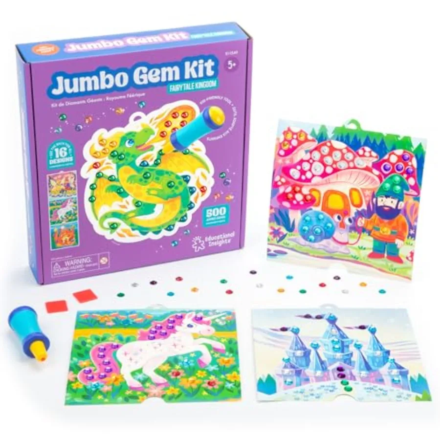 Набор для творчества Jumbo Gem Kit - Наборы для рукоделия и творчества своими руками для легкого и увлекательного алмазного мозаикового искусства для маленьких рук, товары для рукоделия и творчества J
Набор для творчества Jumbo Gem Kit - Наборы для рукоделия и творчества своими руками для легкого и увлекательного алмазного мозаикового искусства для маленьких рук, товары для рукоделия и творчества J
