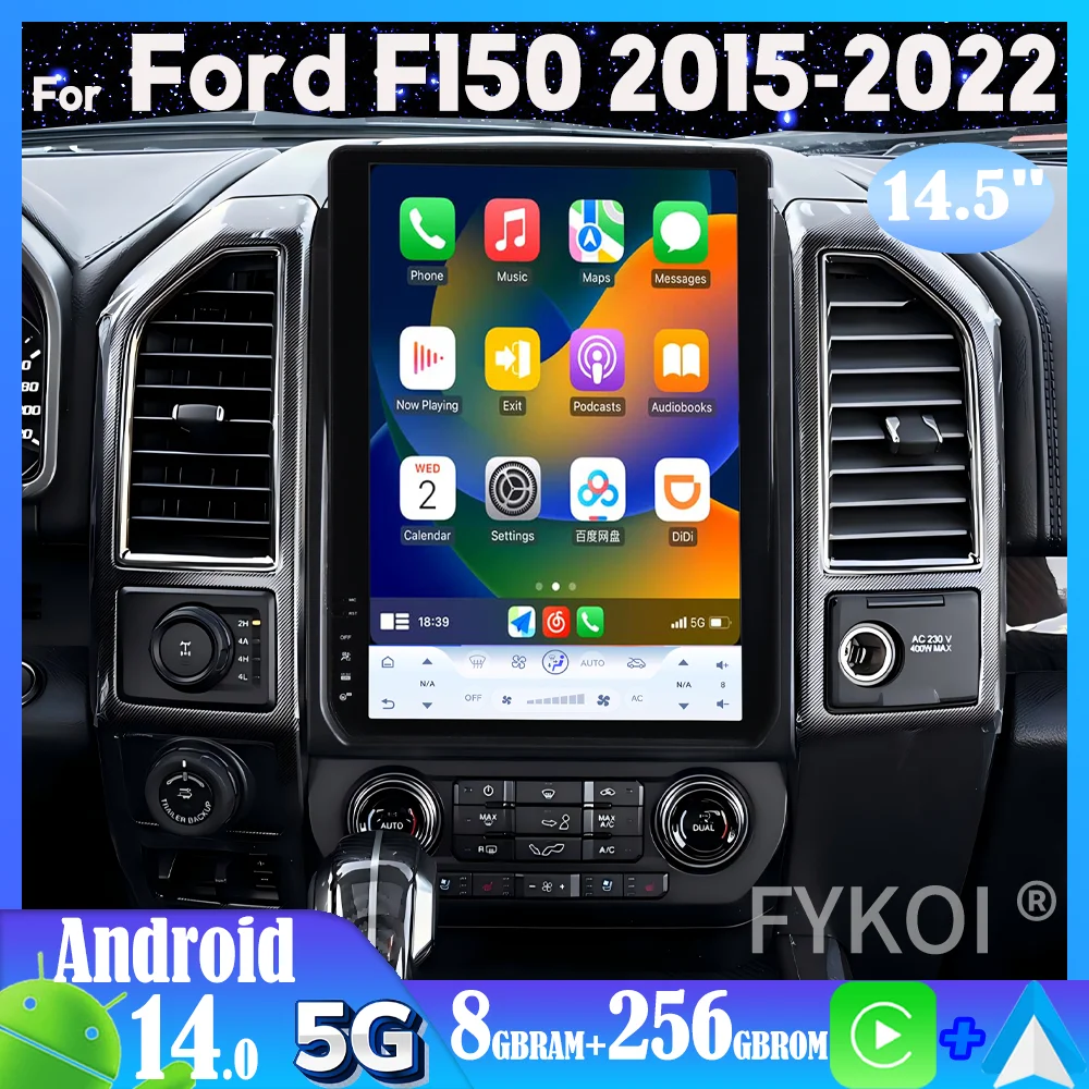 14.5 Inch Android14 256GB For Ford F150 F250 2015-2022 Tesla Style Car Intelligent Systems 2Din Video Player 4G Carplay Screen
14.5 Inch Android14 256GB For Ford F150 F250 2015-2022 Tesla Style Car Intelligent Systems 2Din Video Player 4G Carplay Screen
