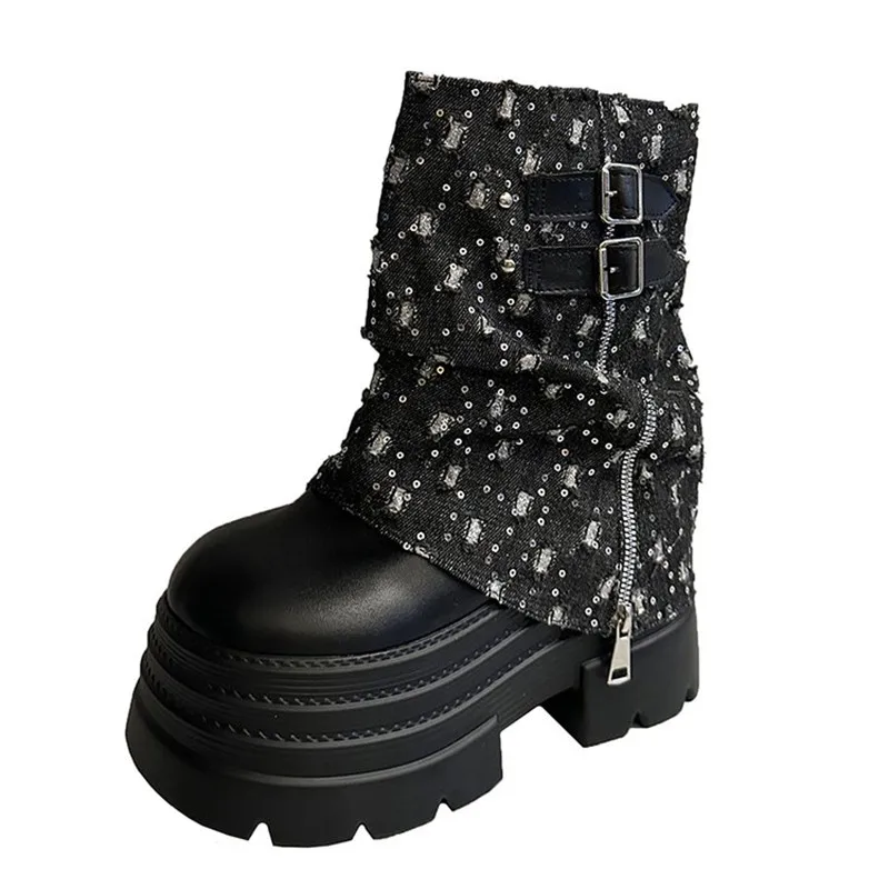 10cm High Heels Women Ankle Boots Platform Fashion Shoes Winter Dress Designer Cowboy Botas 2026 New Pumps Mujer De Chelsea Boot
10cm High Heels Women Ankle Boots Platform Fashion Shoes Winter Dress Designer Cowboy Botas 2026 New Pumps Mujer De Chelsea Boot