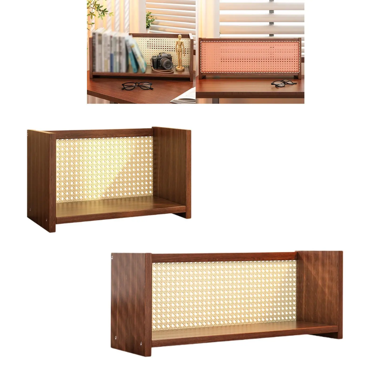 Desktop Organizer Storage Display Rack Compact Multipurpose, Wooden Desk Bookshelf Office Storage Rack, for Stationery Desk
Desktop Organizer Storage Display Rack Compact Multipurpose, Wooden Desk Bookshelf Office Storage Rack, for Stationery Desk