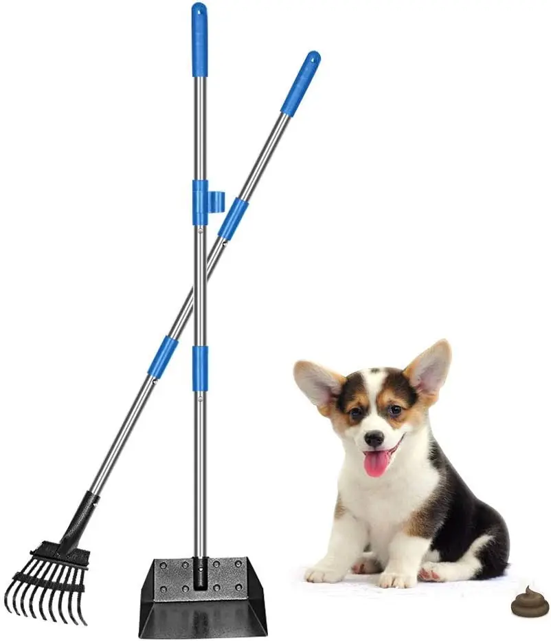 Adjustable Long Handle Stainless Steel Dog Poop Scooper with Rake Set for All Pet Sizes, Easy Waste Cleanup on Grass and Gravel
Adjustable Long Handle Stainless Steel Dog Poop Scooper with Rake Set for All Pet Sizes, Easy Waste Cleanup on Grass and Gravel