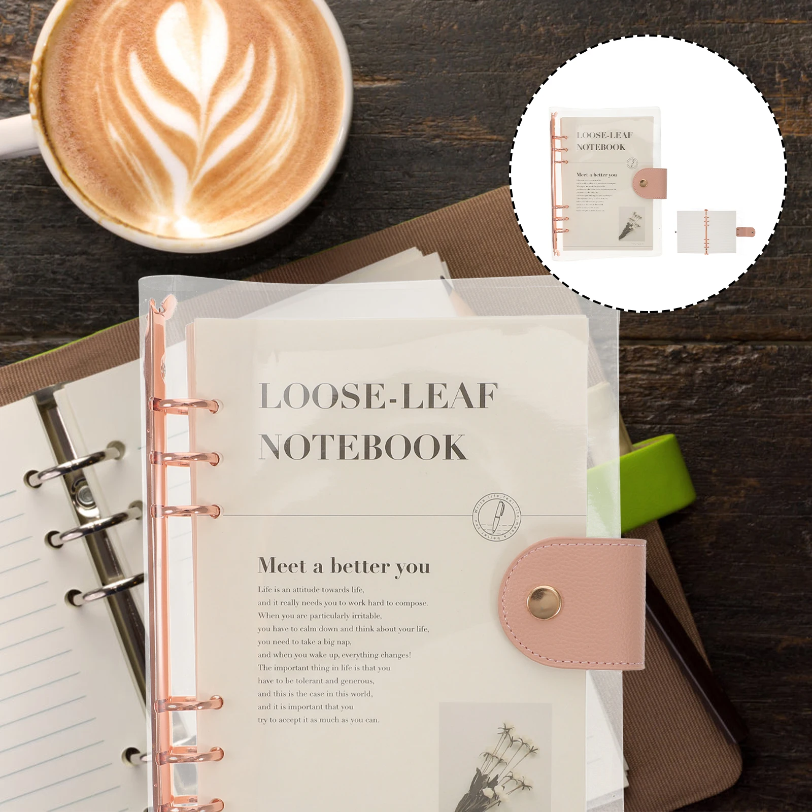 PVC Transparent Loose-leaf Notebook Refill A5 Rose Gold 6-hole Binder Schedule Daily Note Pad Office Memo Writing Notepad
PVC Transparent Loose-leaf Notebook Refill A5 Rose Gold 6-hole Binder Schedule Daily Note Pad Office Memo Writing Notepad