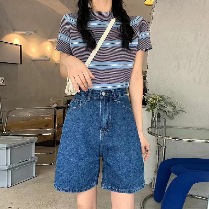 Y2k Shorts Denim Shorts High Waist Loose Fit Women Summer Wide Leg Straight Cropped Thin Slimming Midi Pants
Y2k Shorts Denim Shorts High Waist Loose Fit Women Summer Wide Leg Straight Cropped Thin Slimming Midi Pants