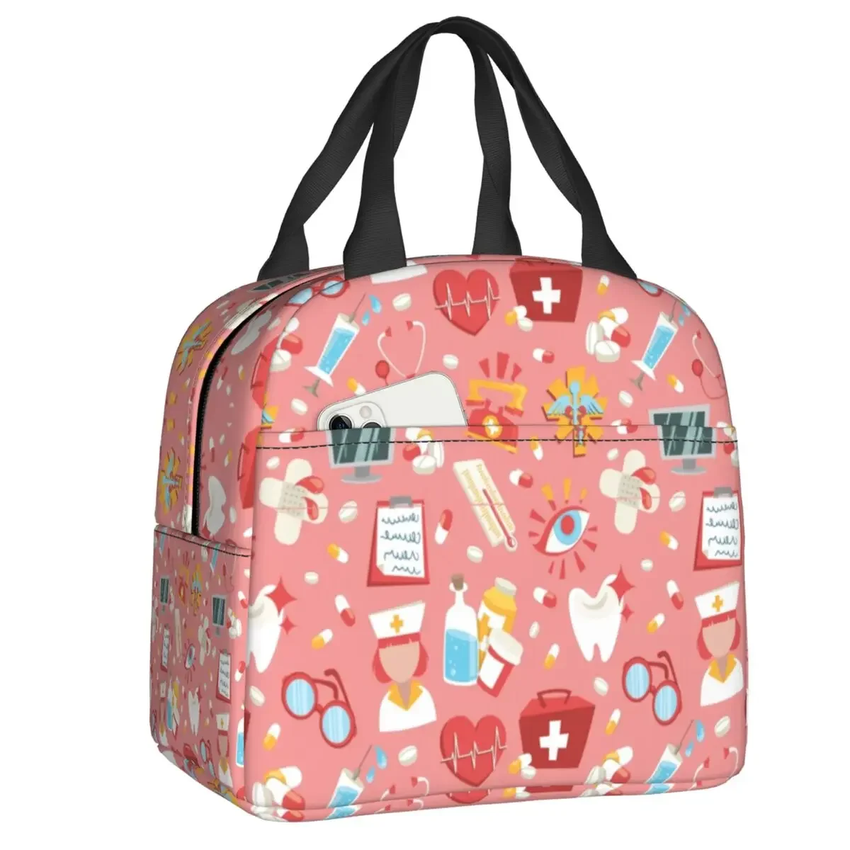 Nurse Tool Pattern Insulated Lunch Tote Bag for Women Nursing Resuable Thermal Cooler Food Lunch Box Work School Travel
Nurse Tool Pattern Insulated Lunch Tote Bag for Women Nursing Resuable Thermal Cooler Food Lunch Box Work School Travel