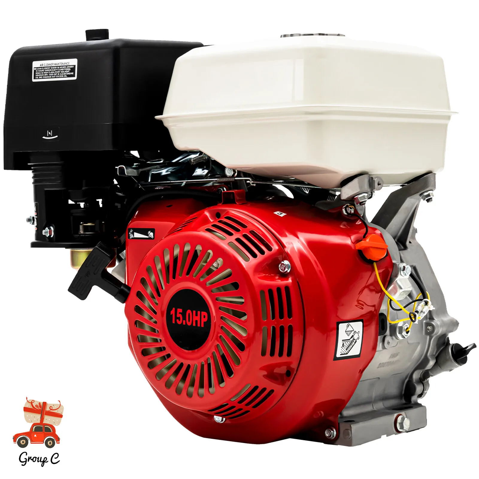 15 HP 4 Stroke Gas Engine Motor OHV Horizontal Go Kart Motor Recoil Start 420 CC
15 HP 4 Stroke Gas Engine Motor OHV Horizontal Go Kart Motor Recoil Start 420 CC