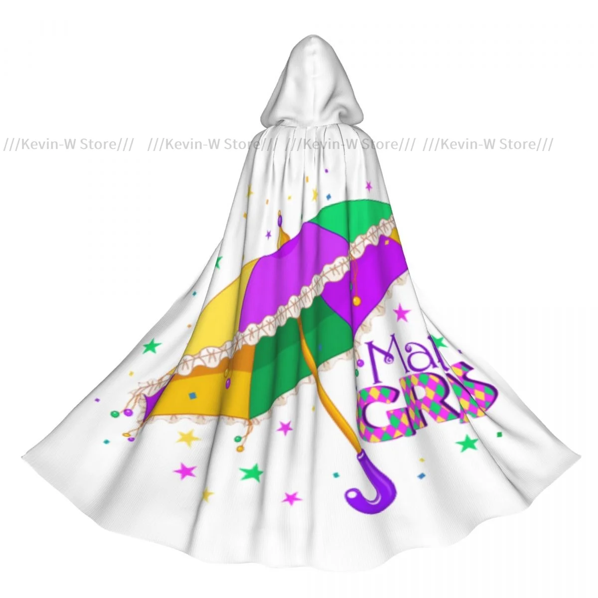 Mardi Gras With Colorful Umbrella Hooded Cloak Polyester Unisex Witch Cape Costume Accessory
Mardi Gras With Colorful Umbrella Hooded Cloak Polyester Unisex Witch Cape Costume Accessory