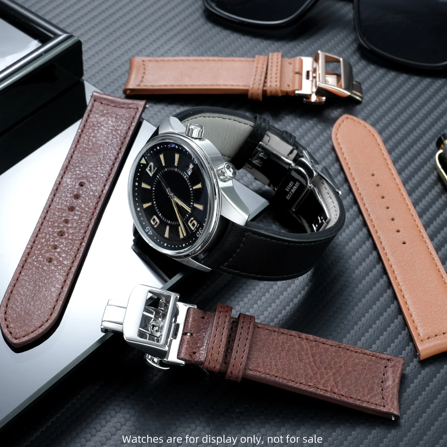 Cowhide Leather Watch Strap for Jaeger-LeCoultre Master Polaris 21mm Quick Release Replacement Band Deployment Butterfly Clasp
Cowhide Leather Watch Strap for Jaeger-LeCoultre Master Polaris 21mm Quick Release Replacement Band Deployment Butterfly Clasp