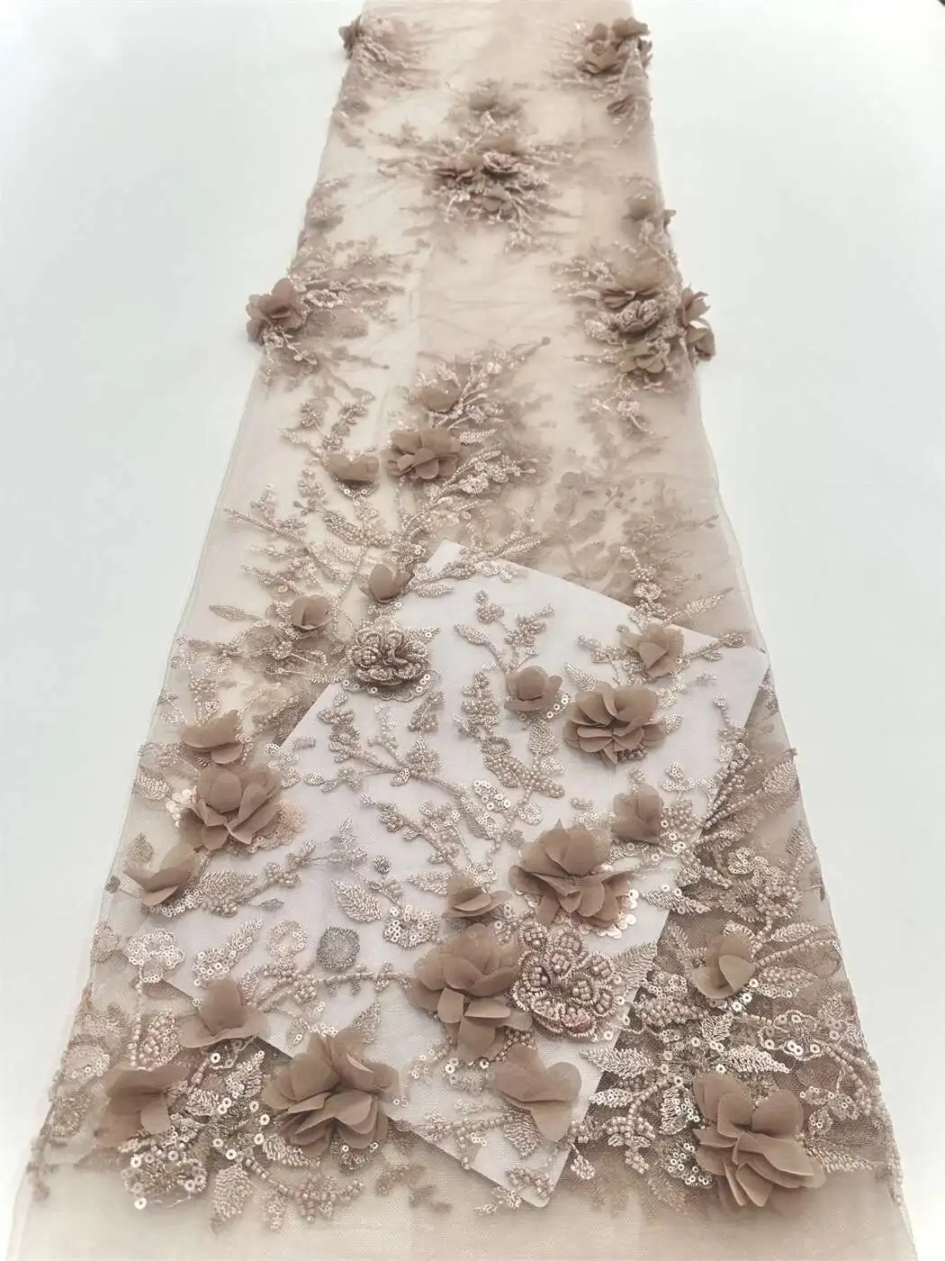 African French Mesh Lace Beaded Fabric Newest 2025 Nigerian Net Lace Fabric with Sequins for Women Wedding Dresses 5yards
African French Mesh Lace Beaded Fabric Newest 2025 Nigerian Net Lace Fabric with Sequins for Women Wedding Dresses 5yards