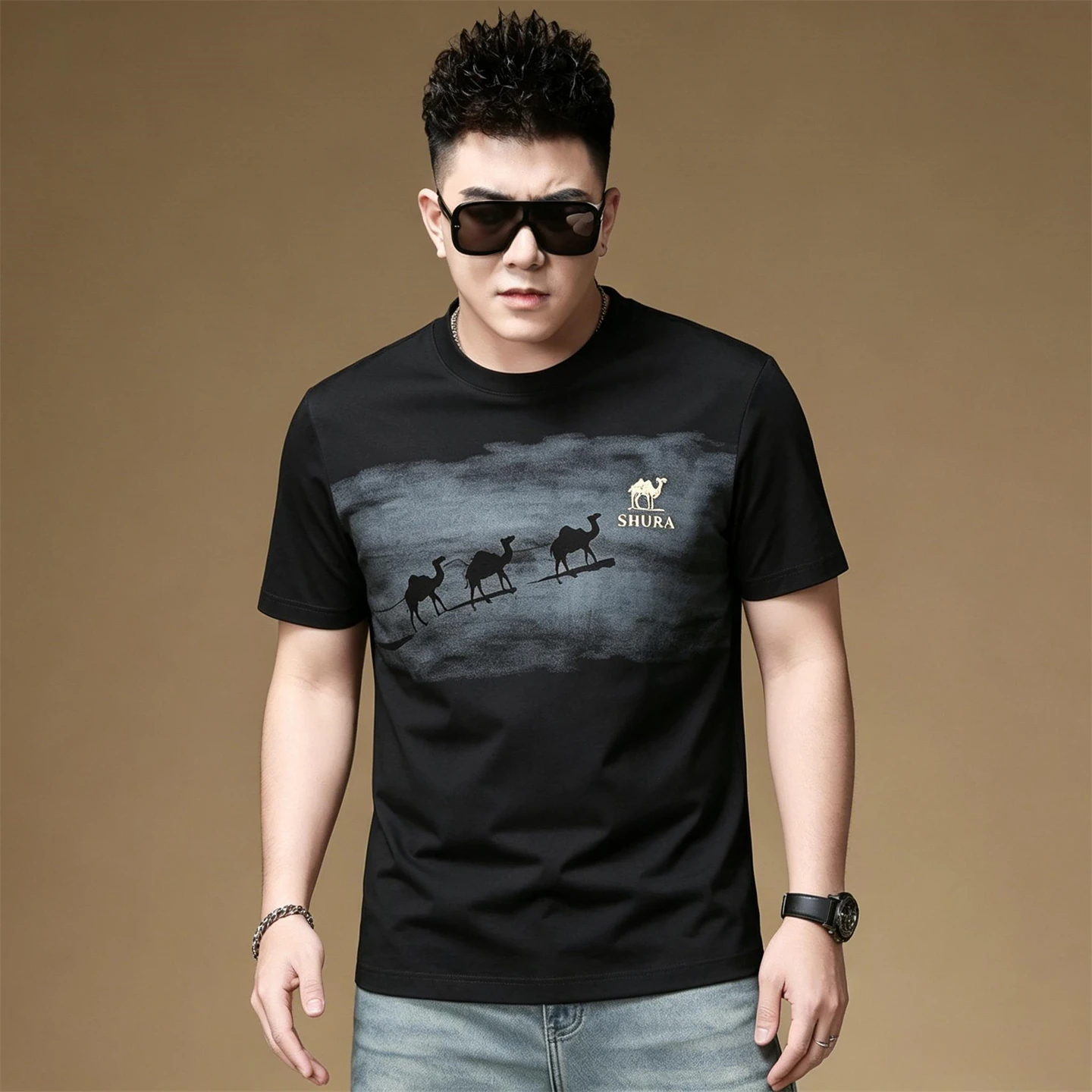 2026 New Animal Print ort Sve T-irt Men Summer Trendy round Ne f Sve Casual Top Breathable Cotton Polyester Blend
2026 New Animal Print ort Sve T-irt Men Summer Trendy round Ne f Sve Casual Top Breathable Cotton Polyester Blend