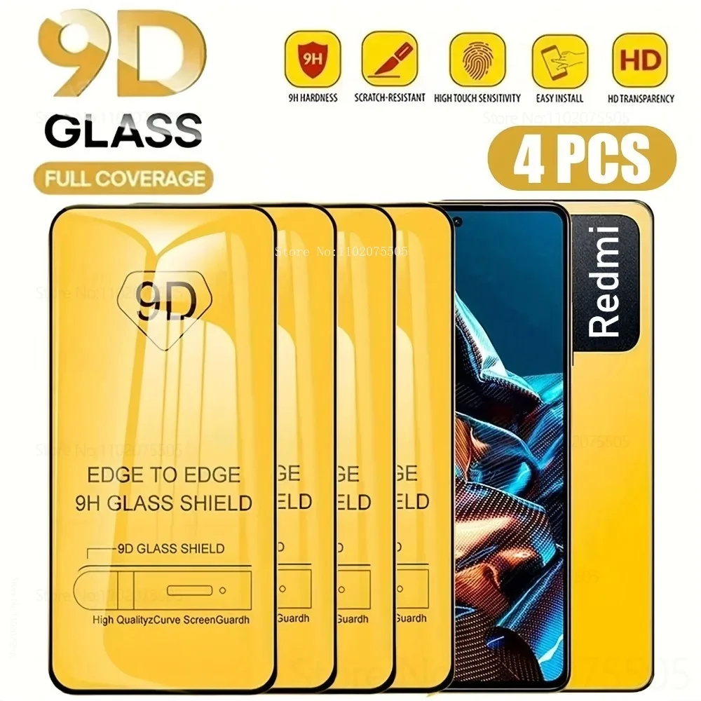 4PCS 9D Tempered Glass for Xiaomi Redmi 15C 4G 15 12C 13C 14R 14C 13 Screen Protectors for Redmi 12 11A 10C 10X 5G High Hardness
4PCS 9D Tempered Glass for Xiaomi Redmi 15C 4G 15 12C 13C 14R 14C 13 Screen Protectors for Redmi 12 11A 10C 10X 5G High Hardness