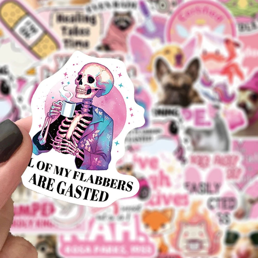 10/30/50pcs Creative Pink Funny Meme Stickers Kawaii Cartoon Animal Decal Water Bottle Phone Helemt Cute PVC Sticker Wholesale
10/30/50pcs Creative Pink Funny Meme Stickers Kawaii Cartoon Animal Decal Water Bottle Phone Helemt Cute PVC Sticker Wholesale