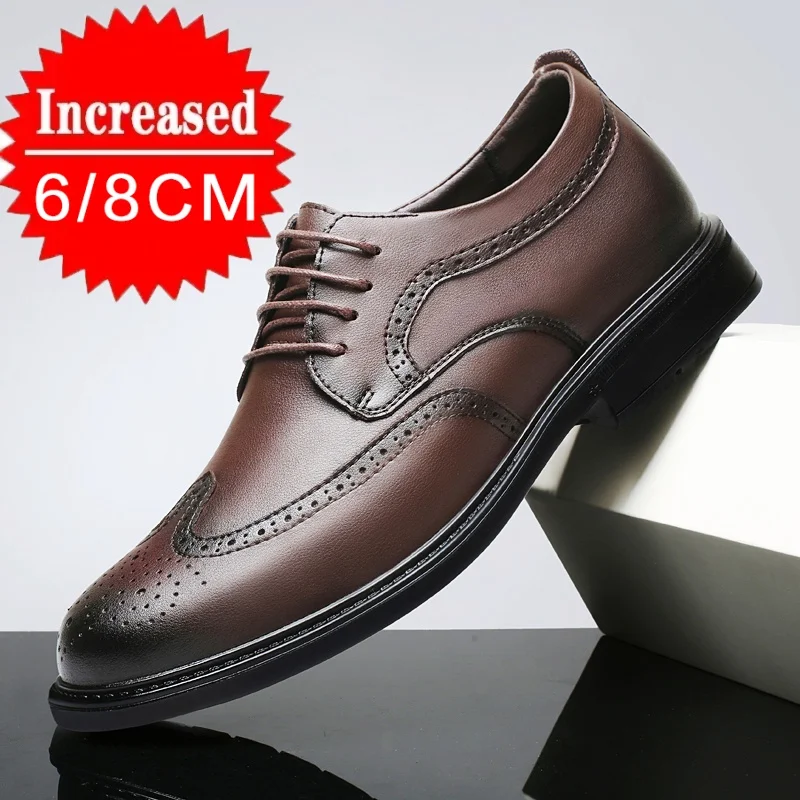 Мужские модельные туфли высокого качества, невидимые туфли-лифты, дышащая повседневная деловая кожаная обувь, большой размер 35-50
Мужские модельные туфли высокого качества, невидимые туфли-лифты, дышащая повседневная деловая кожаная обувь, большой размер 35-50