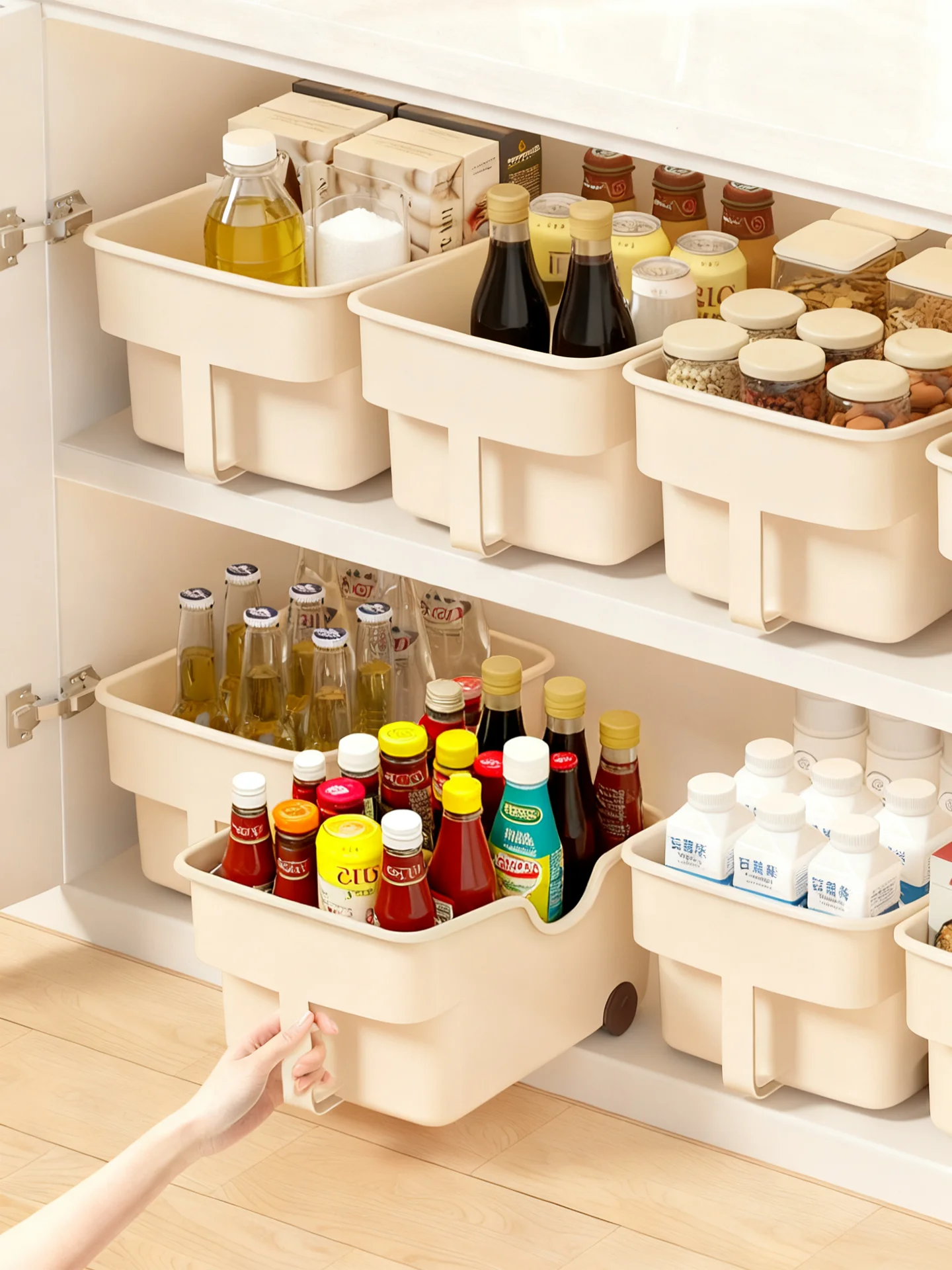 Kitchen Storage Box Cabinet Organizer with Wheels for High Cupboards under Cabinet Storage Rack for Utensils Spices Snacks
Kitchen Storage Box Cabinet Organizer with Wheels for High Cupboards under Cabinet Storage Rack for Utensils Spices Snacks
