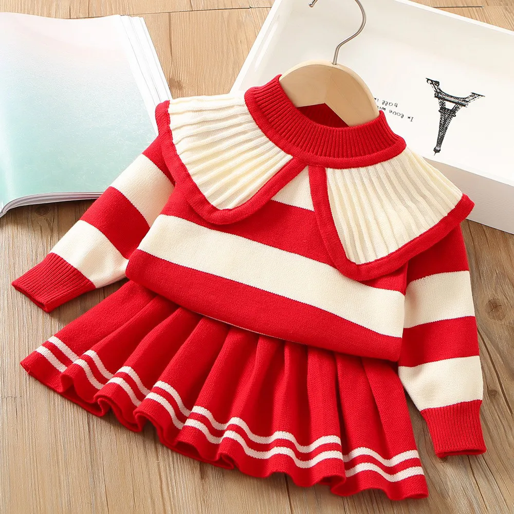 Girls' Autumn/Winter Sweater Set Baby Children's Knitted Hoodie Long Sleeve Top with Half Skirt Two-Piece Stylish Ensemble
Girls' Autumn/Winter Sweater Set Baby Children's Knitted Hoodie Long Sleeve Top with Half Skirt Two-Piece Stylish Ensemble