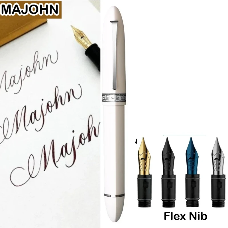 MAJOHN V60 Flex Nib Verison Creative Triangular Piston Resin Fountain Pen Schmidt Refill Silky Grip Stationery School Supplies
MAJOHN V60 Flex Nib Verison Creative Triangular Piston Resin Fountain Pen Schmidt Refill Silky Grip Stationery School Supplies
