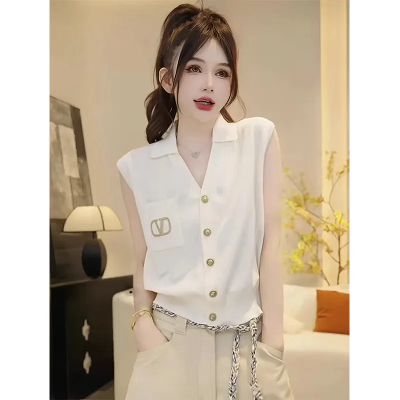 Casual Knitted Ice Silk Button up Cardigan Women's Summer Faion Soft Nylon Blend round Ne ort Sve irt Top
Casual Knitted Ice Silk Button up Cardigan Women's Summer Faion Soft Nylon Blend round Ne ort Sve irt Top